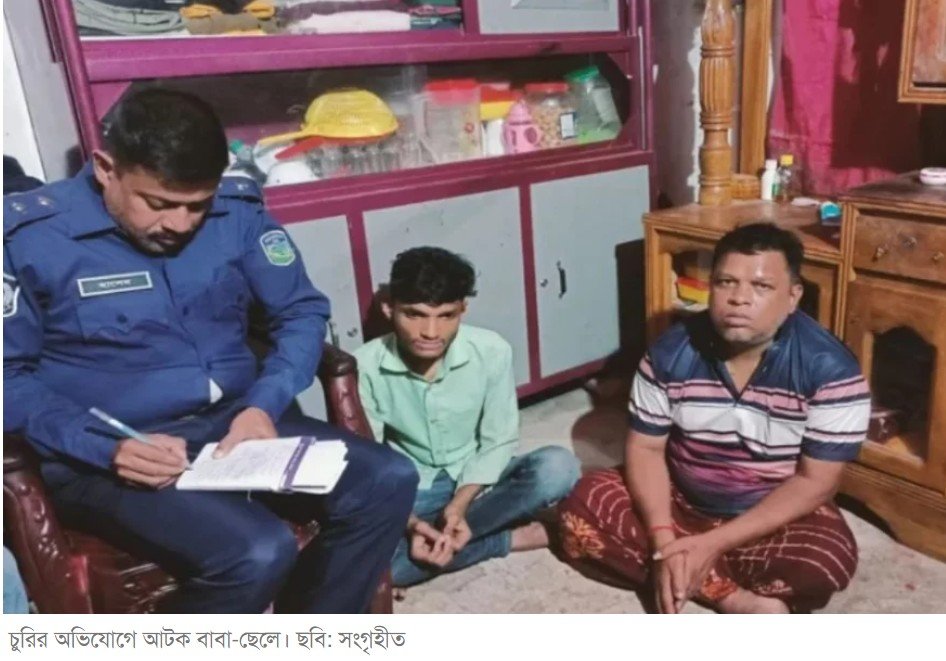 শ্বশুরের বাসায় চুরি করতে গিয়ে বাবাসহ জামাই আটক