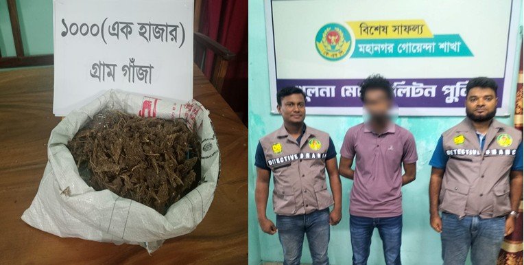 সাগর এবার ১কেজি গাঁজাসহ পুলিশের খাঁচায়