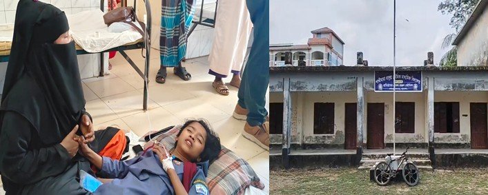 পড়া না পারায় অষ্টম শ্রেনীর শিক্ষার্থীকে মারধর